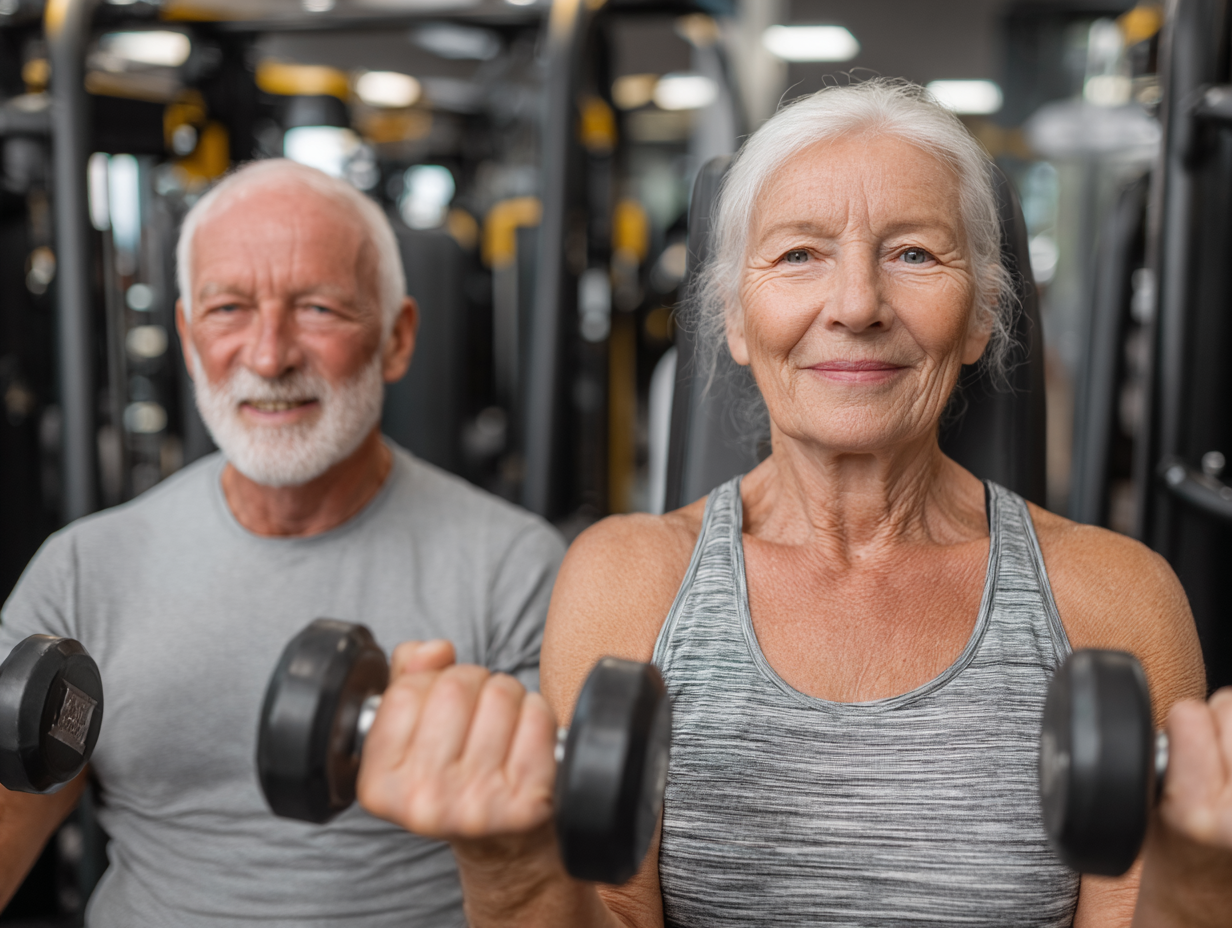 Засновниця EcoCare проводить групове заняття для старших людей